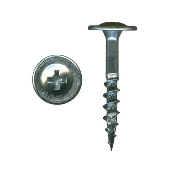 100 Pack #8 x 7/8" Deep / Coarse Thread Drawer Front Adjustment Screws, Phillips Truss Head, Zinc