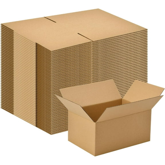 100-Pack 8x6x4" 6x4x4" 6x4x2" 4x4x4" Corrugated Cardboard Shipping Boxes Mailing, Packing, Moving & Storage for Business/Home – Durable - Eco-Friendly, Recyclable