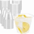 thumbnail image 1 of MY 100 Pack 9 oz Clear Plastic Cups, Sturdy & Food Safe Disposable Plastic Cups for Wine Cocktail Punch, 1 of 7