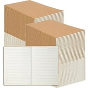100 Pack A5 Kraft Paper Notebook Lined Journal Bulk, 8.3 x 5.5 Inch, 60 Pages/30 Sheets, 80GSM, Travel Notebook Notepad for Adult, Students, Gift, School, Office Supplies