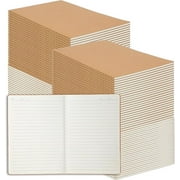 100 Pack A5 Kraft Paper Notebook Lined Journal Bulk, 8.3 x 5.5 Inch, 60 Pages/30 Sheets, 80GSM, Travel Notebook Notepad for Adult, Students, Gift, School, Office Supplies