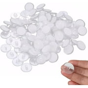 100 Pack Adhesive Ceiling Hooks for Hanging Small Disc Clear Sticky Hooks Ceiling Hanging Hook, No-Drill Sticky Wall Hooks for Festival Wedding Birthday Party Christams Decorations Clear, 2mm