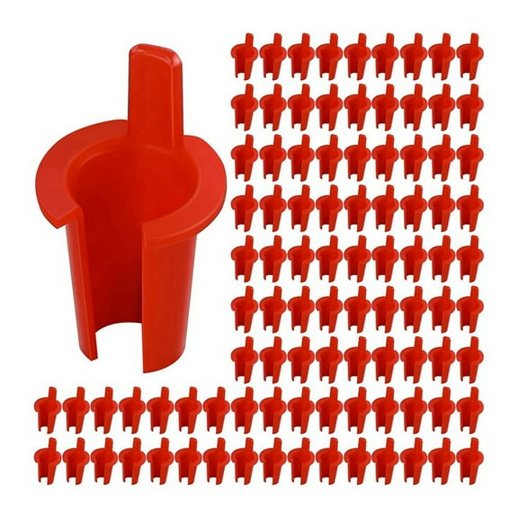 100 Pack Anti-Short Bushing 3/8 Inch Electrical /Bx Cable Bushing Red Head Electrical Wire Connectors,100 x Anti-Short Bushing,Red