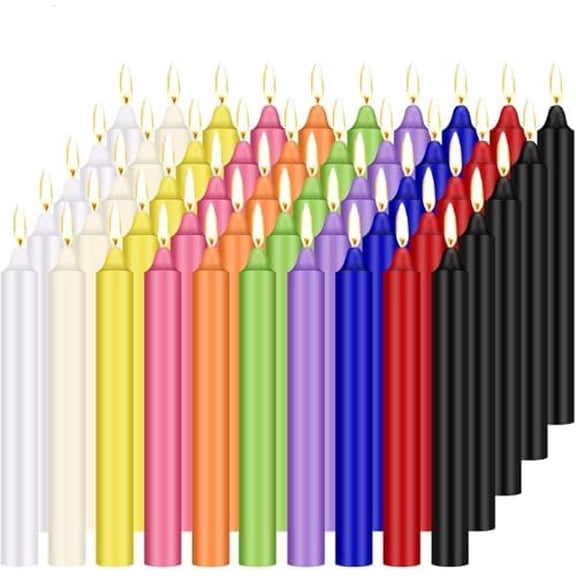 100 Pack Assorted Color Spell Chime Candles, 4 Inch Mini Taper Candles for for Home Decor Kitchen Decor Wedding Decoration-10 Colours