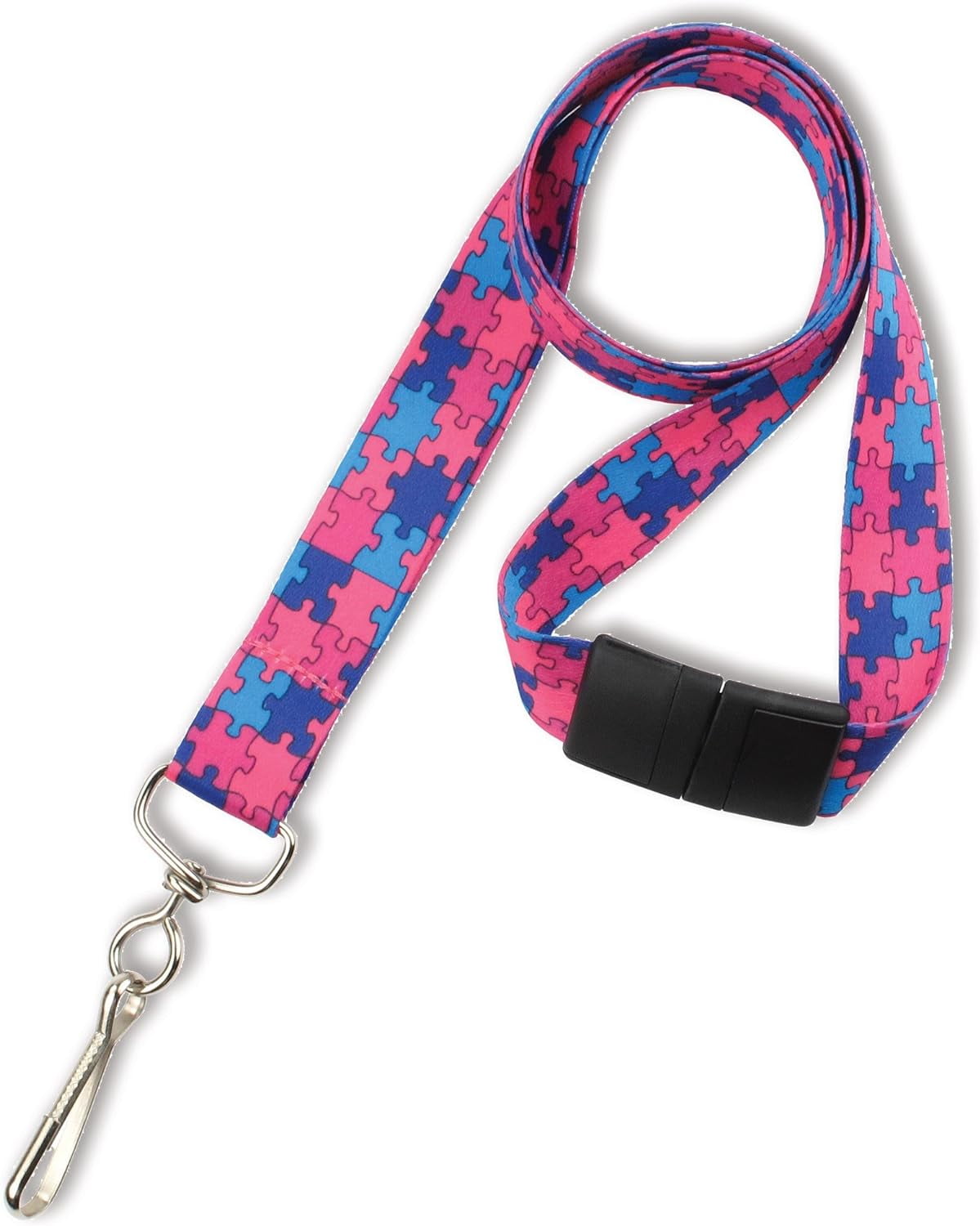 100 Pack Autism Awareness Lanyards With Safety Breakaway Clasp Cute
