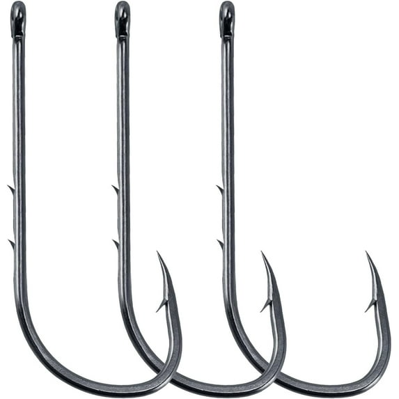 100 Pack Baitholder Fishing Hooks, Freshwater Fishing Straight Shank ...