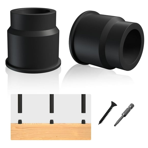 The 100 Pack Baluster Connectors for 3/4" OD Round Deck Balusters, Black Nylon Pre-drilled Baluster Adapter for Deck, Stair, and Porch Railing Hardware Indoor Outdoor