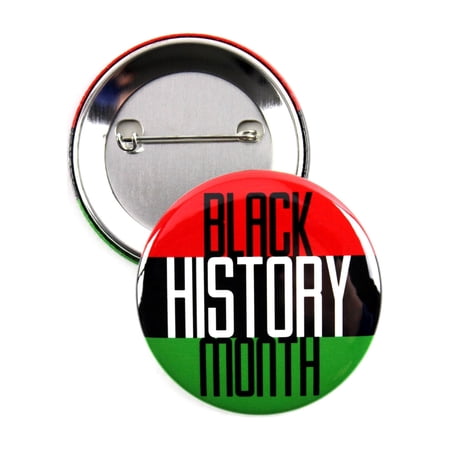 100 Pack - Black History Month Pinback Buttons - 2.25 Inch Round