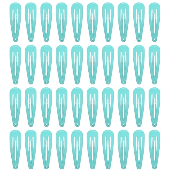 100 Pack Black Metal Snap Hair Clips, 1.8 Inch (4.7cm) Barrettes for Women, Non-Slip Smooth Coated Hair Accessories, Basic Simple Design