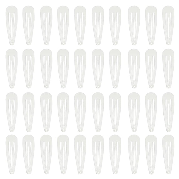 100 Pack Black Metal Snap Hair Clips, 1.8 Inch (4.7cm) Barrettes for Women, Non-Slip Smooth Coated Hair Accessories, Basic Simple Design