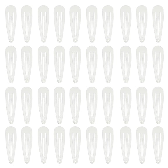 100 Pack Black Metal Snap Hair Clips, 1.8 Inch (4.7cm) Barrettes for Women, Non-Slip Smooth Coated Hair Accessories, Basic Simple Design