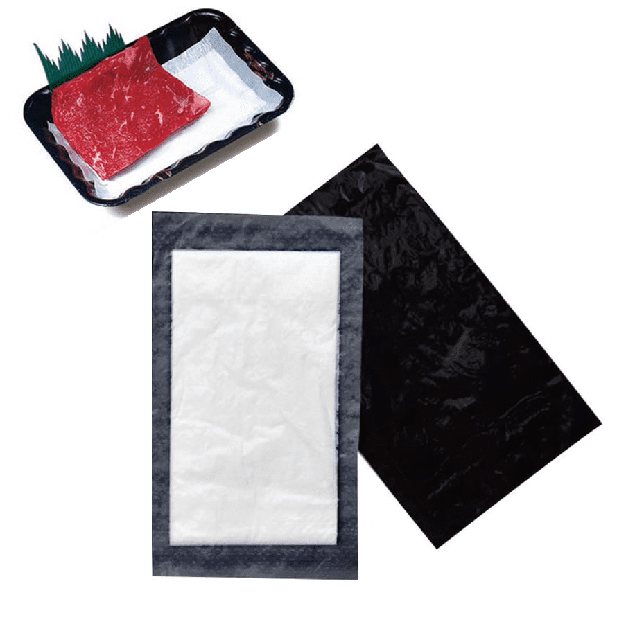100/Pack Black Soaker Pads Food Absorbent Pads 4" x 7" Disposable Absorbent foam Meat, Fish