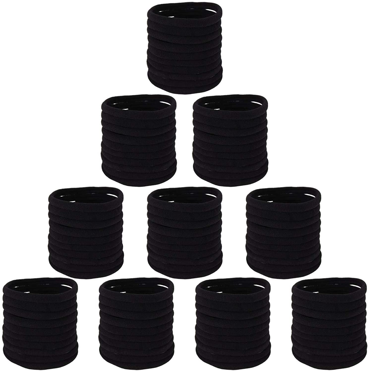 100 Pack Black Super Soft Stretchy Elastic Nylon Headbands DIY Hair Bow Tie