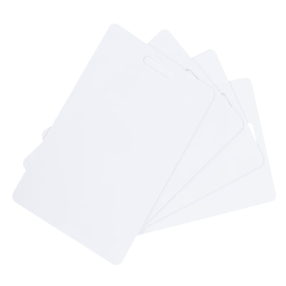 100 Pack Blank Cards 20mil ID Cards with Slot Punch on Short Side White