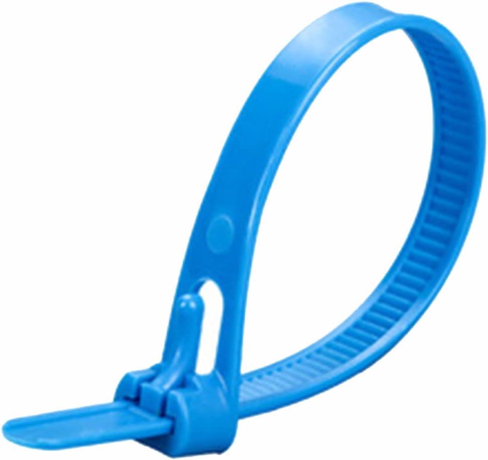100 Pack Blue Thick Cable Ties Heavy Duty Large 150mm×7.6mm Strong
