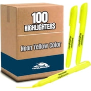 100 Pack of Bulk Wholesale Yellow Text Brighteners for Note Taking and Textbooks   100 Count Yellow Text Brighteners