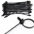 thumbnail image 1 of 100 Pack Cable Zip Ties 8" Black Multi-Purpose Self-Locking Nylon Cable Cord Management, Plastic Wire Ties for Home,Office,Garden,Workshop, 1 of 7