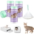 thumbnail image 1 of 100 Pack Cat Litter Box Liner Bags Compatible with for Clumping & for Smartspin Self-cleaning Litter Box, Thick Heavy Duty Drawstring Waste Drawer Liners Compatible with PURA X/MAX -23" x 12", 1 of 4