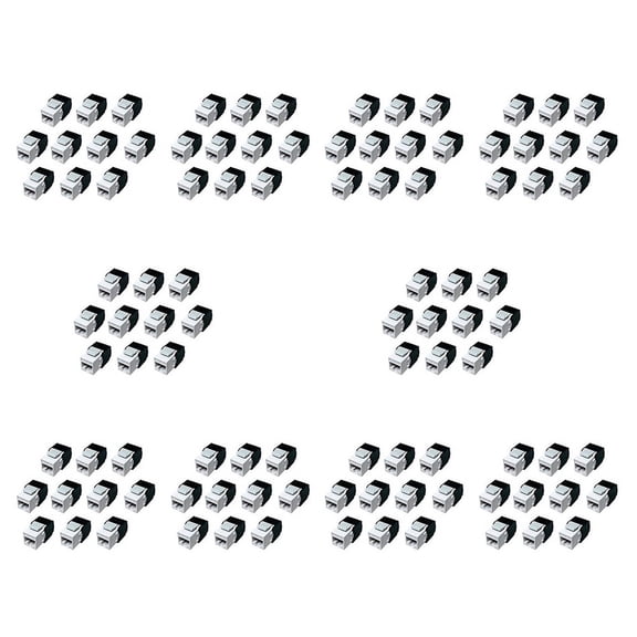 100-Pack Cat6A RJ45 Jack - Cat6 Compatible -180 Degree Toolless -Ethernet Wall Jack -Cat6A Network Coupler