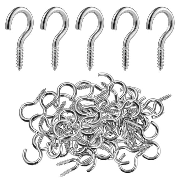 Supvox Ceiling Hooks Heavy Duty Hanging Screw Hooks 100Pcs 0.83X0.39X0.08In