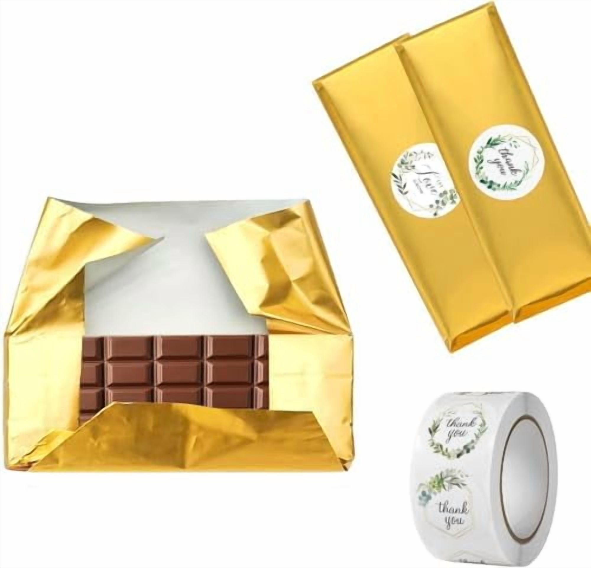 Wrapper Sticker 100 Pack Chocolate Bar Wrappers with Thick Paper Backing,Come with 100 ...