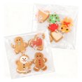 thumbnail image 1 of 100-Pack Christmas Cookie Bags, Self-Adhesive Snowflake Treat Bags 5.4x5.4 Inch for Holiday Party Favors, Gifts, Clear, 1 of 5