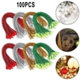 thumbnail image 1 of 100 Pack Christmas Ornament Hanger Strings - Precut Hanging Ropes for Holiday Decorations, 1 of 7