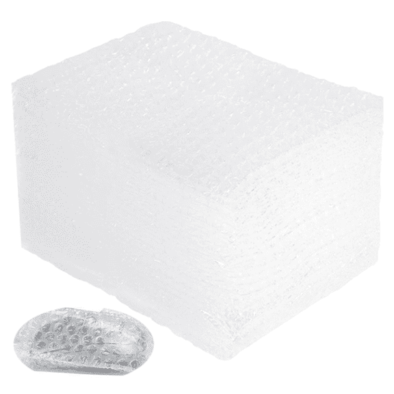 100 Pack Clear Bubble Pouch Bags, Shockproof Bubble Wrap Pouches, Transparent Protective Packaging Bags for Jewelry Small Fragile Items