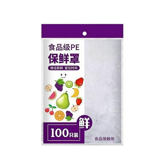 100-Pack Clear Disposable Plastic Cling Film Food Covers – Thickened Food-Grade Bowl Wraps for Leftovers, Insect Protection, Kitchen Storage, 29x19cm