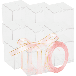 2PCS Clear Acrylic Gift Box Wedding Party Gift Packaging Box Candy