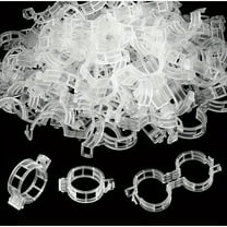 100-Pack Clear Flower & Plant Support Clips – Reusable Plastic Trellis Ties for Roses, Orchids, Tomatoes, Vegetables & Climbing Vines, Weatherproof Garden Tools
