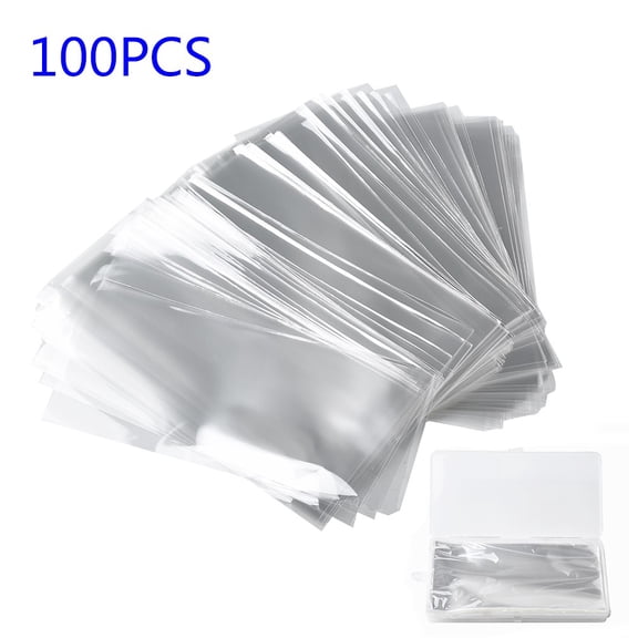 100 Pack Clear Paper Currency Holders With Plastic Case, 7X3.5 Inch For OPP Banknote Storage Sleeves For Coin And Bill Collection Album Display Organization Supplies