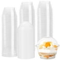 100 Pack Clear Plastic Dessert Cups with Dome Lids 5 oz Disposable