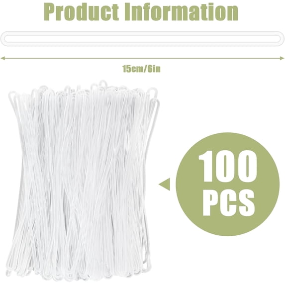 100 Pack Clear Plastic Luggage Straps with Worm Loops for Luggage Tags and Id Cards, 6 inch Cruise Luggage Tag Holders for Suitcases, Backpack & NFC Tags