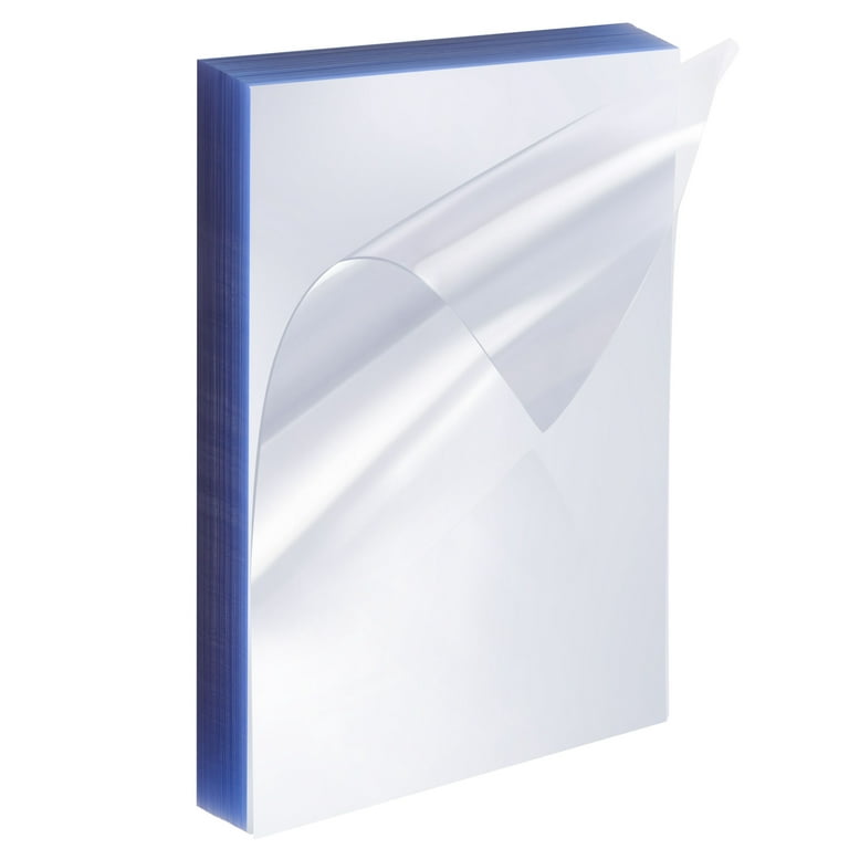 100 Pack Clear Presentation Covers for Binding, Letter Size 10 Mil Plastic  Sheets for Reports, Presentations, Awards, Books (8.5 x 11 In)