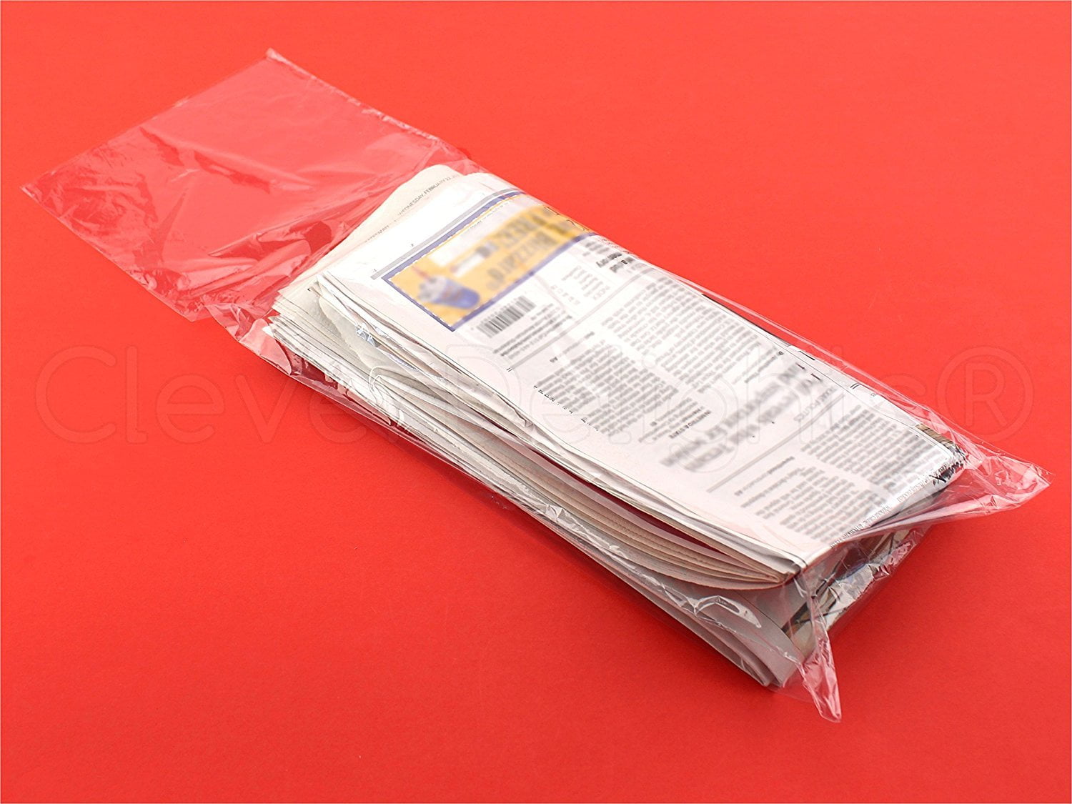 100 Pack - CleverDelights Newspaper Bags - 7.5