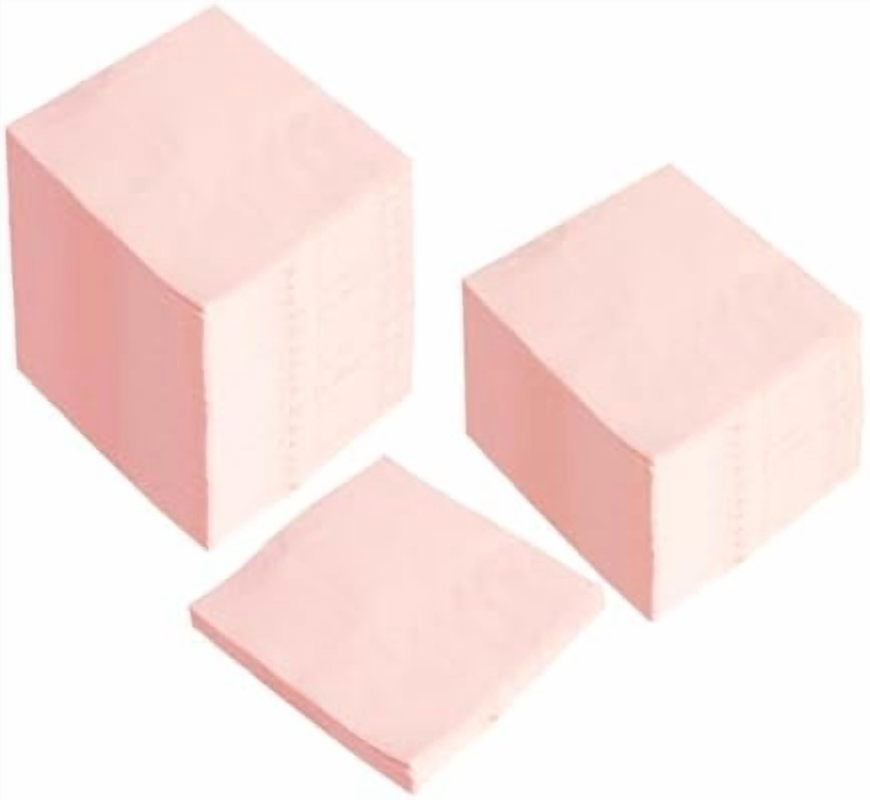 100 Pack Cocktail Napkin 2-Ply Dessert Napkins Folded 5 x 5 Inches Disposable Napkins for Dinner Wedding Birthday Party Bridal Anniversary Reception Event (100, Pink)