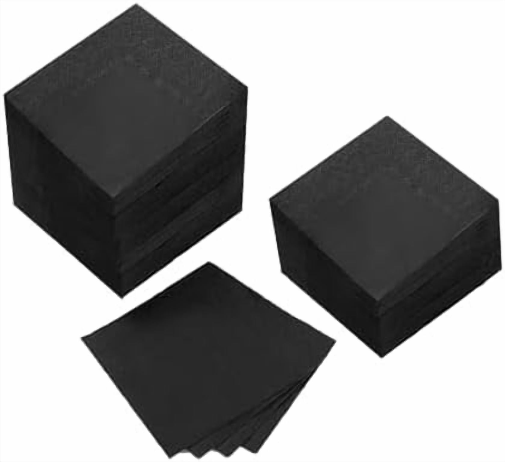 100 Pack Cocktail Napkin 2-Ply Dessert Napkins Folded 5 x 5 Inches Disposable Napkins for Dinner Wedding Birthday Party Bridal Anniversary Reception Event (100, Black)