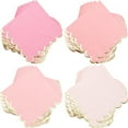 thumbnail image 1 of Sparkle and Bash Pink Cocktail Napkins - 5 x 5 In, 100 Count, 3-Ply Scalloped, Pink & Gold - Napkins for Baby Girl & Bridal Showers & Birthday Parties, 1 of 9