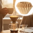 thumbnail image 1 of 100 Pack Coffee Filters, Natural Coffee Filter Unbleached, Brown Basket Coffee Filter for 1/2 Cup Coffee Maker, Paper Coffee Filters, Cone Coffee Filters, Pour Over Coffee Filter, Coffee Filter #1, 1 of 5