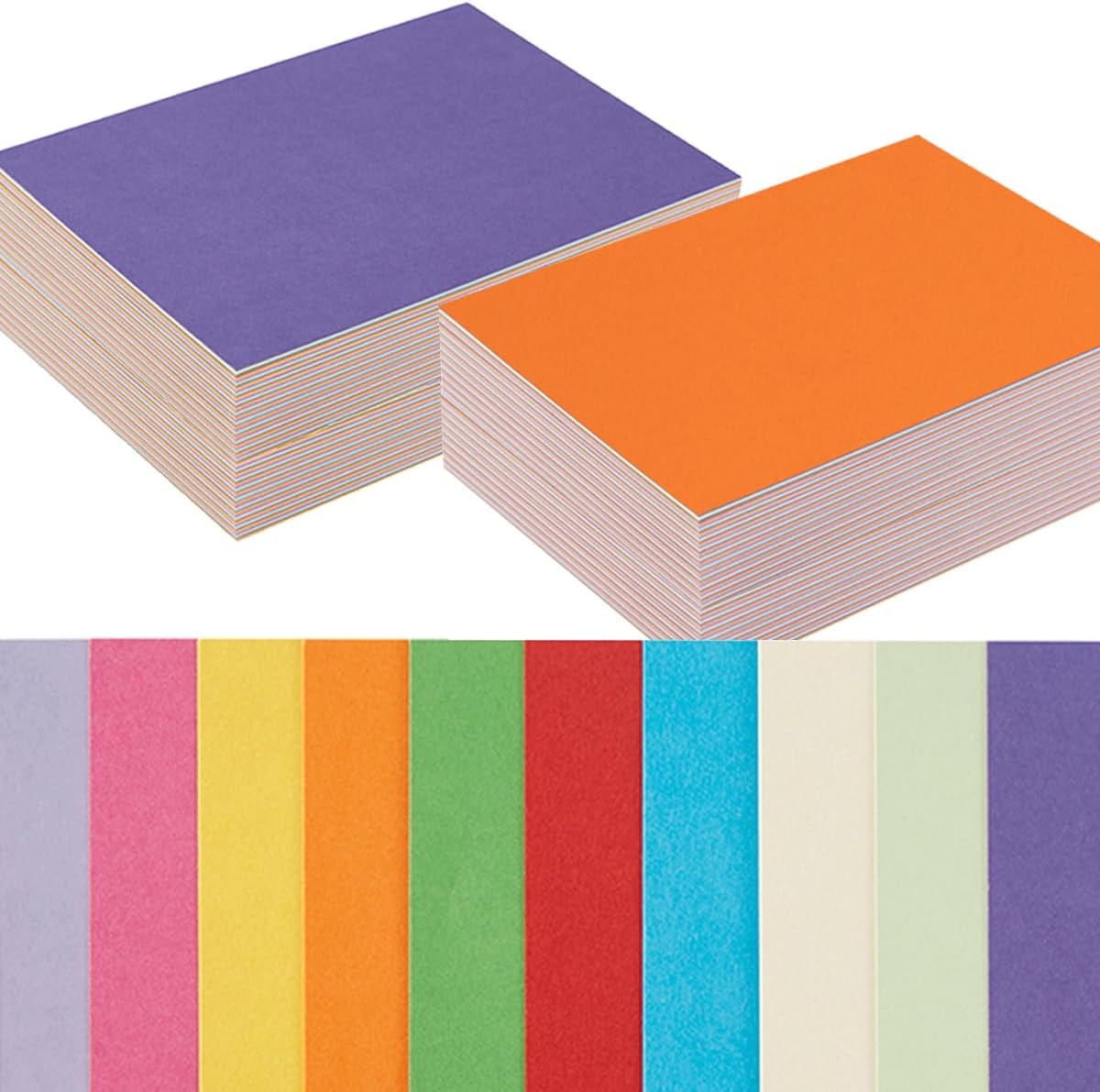 100 Pack Colorful Thick Paper Cardstock Blank Colored Cards Stock for Invitations, Greeting Cards Making, Postcards, Photos, 250GSM Thick Paper Colorful,5x7 Cardstock