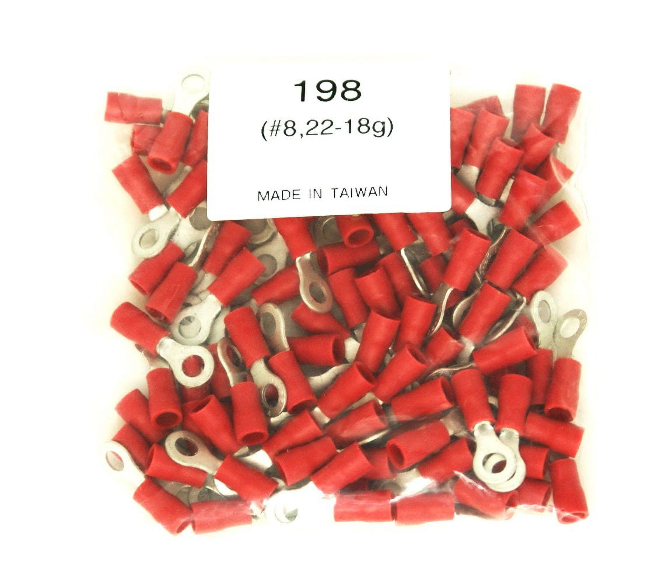 Gardner Bender 20-101 Ring Terminals - 22-18 Gauge Red Insulated, 22-Pack