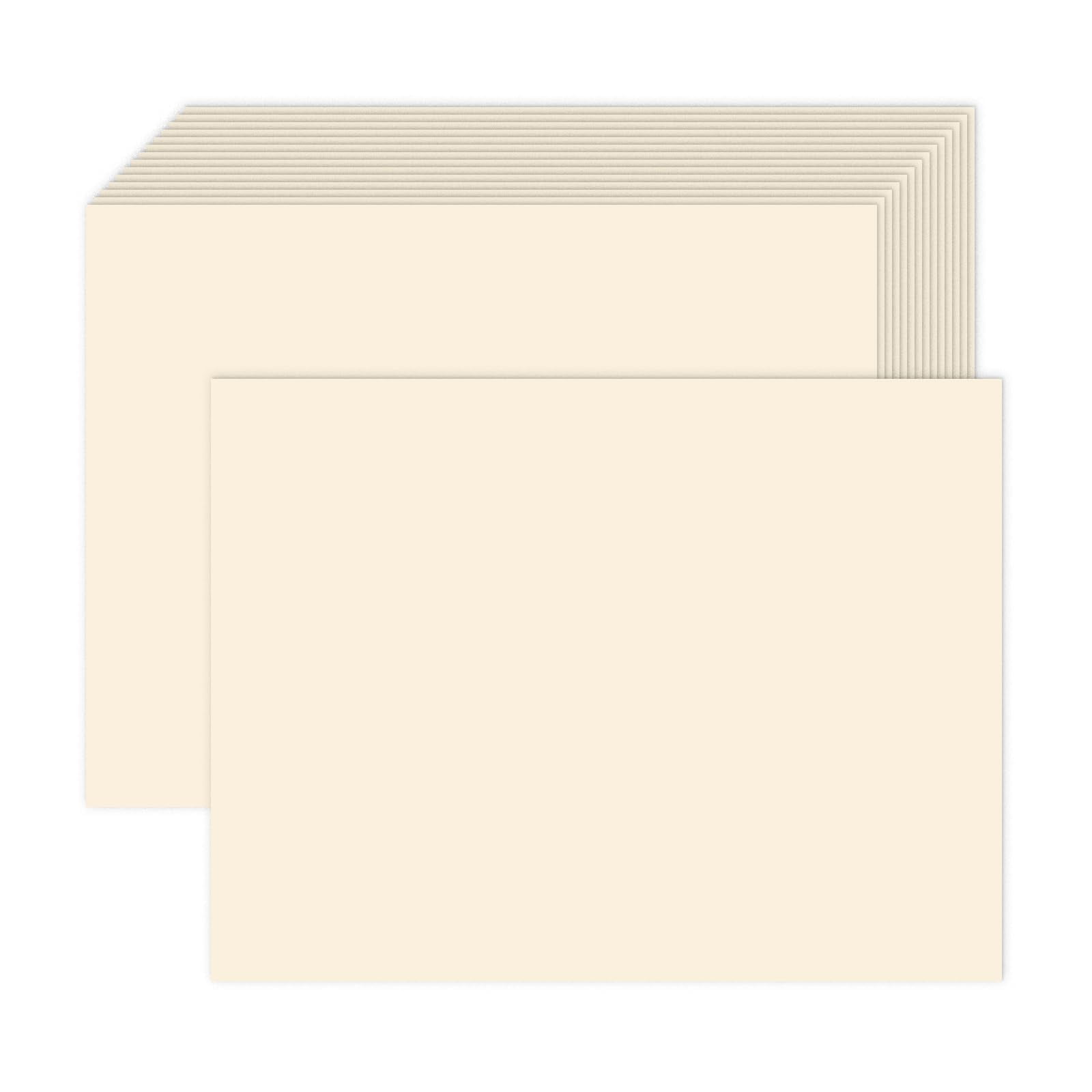 100 Pack Cream Blank JKF25 Cardstock 5x7 Thick Paper，Goefun 80lb Flat 5 ...