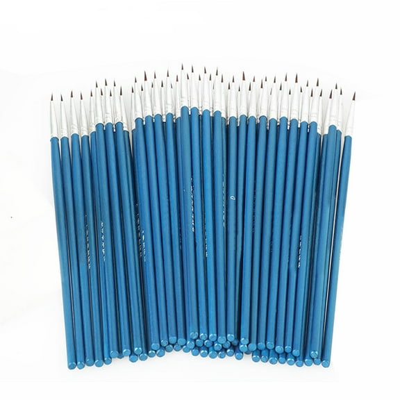 100 Pack Detail Paint Brush Set, Fine Paint Brush, Thin Paint Brushes, Round Pointed Tip Design