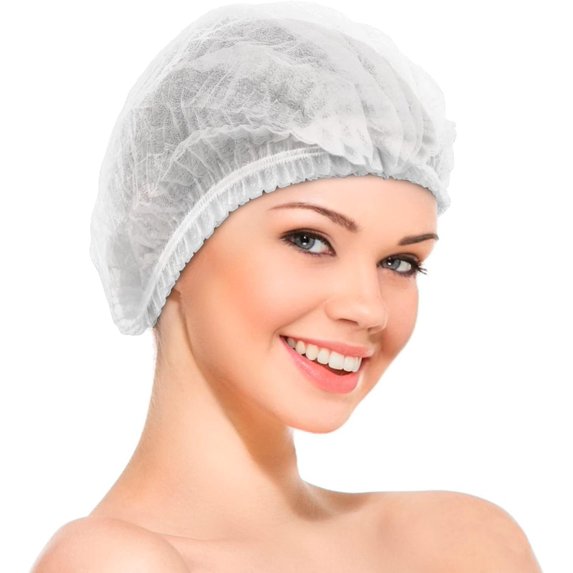 Disposable Bouffant Caps 100 count 21 in for Medical and Food Service