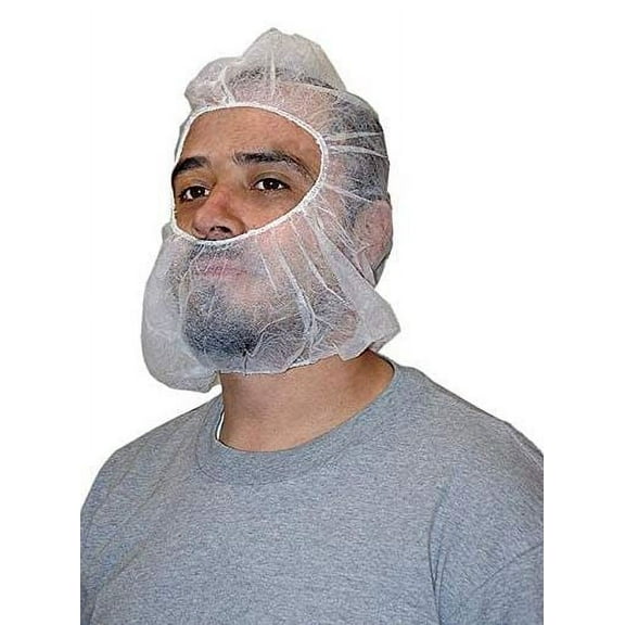 100 Pack Disposable Bouffant Hoods Caps Polypropylene Hair Net White