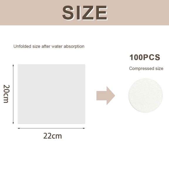 100 Pack Disposable Compressed Towel Portable Travel Candy Size Facial Wash Cloth, Thickened Non-Woven Face Cleanser Tissue