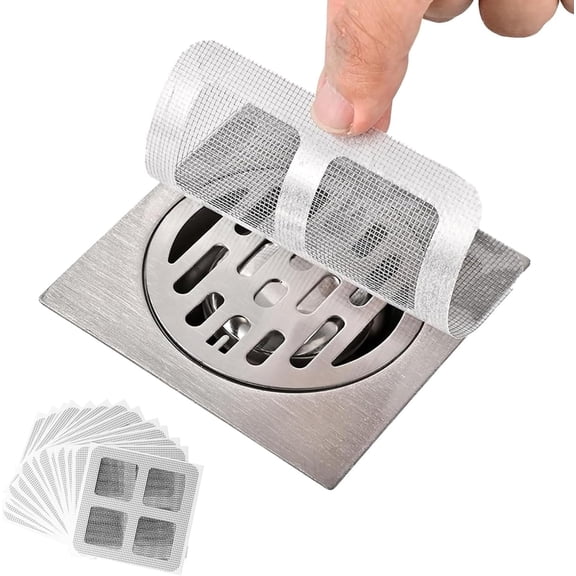 100-Pack Disposable Drain Stickers for Shower & Sink , Hair Catcher & Filter Screen Stops Clogs in Bathtub, Bathroom, Kitchen Floor Drains