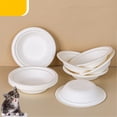 thumbnail image 1 of 100-Pack Disposable Pet Food Bowls Biodegradable Thickened Paper Dishes for Wet Food & Stray Animal Feeding,Eco-Friendly & Convenient, 1 of 5