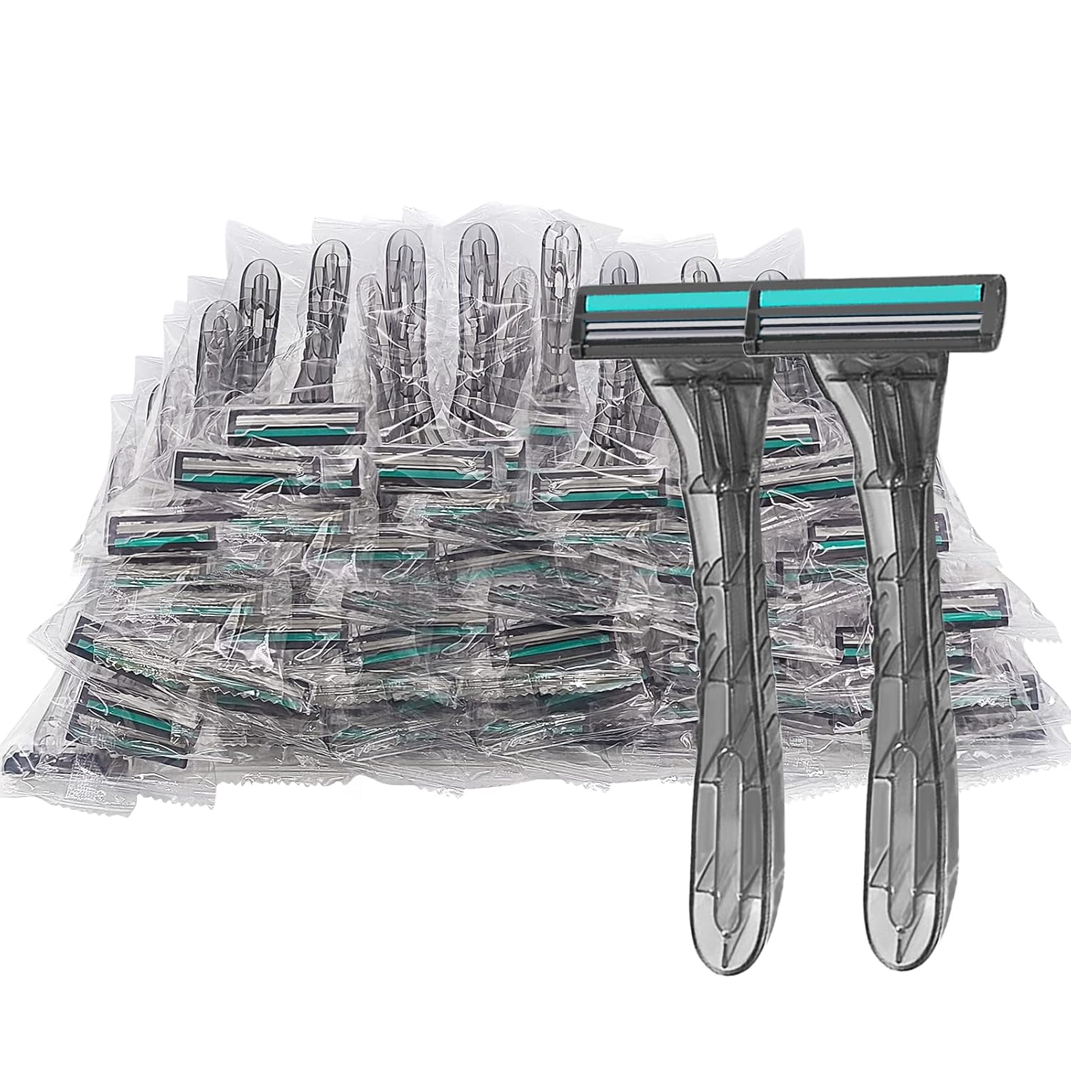100 Pack Disposable Razors Individually Wrapped, Razors Bulk, Twin ...